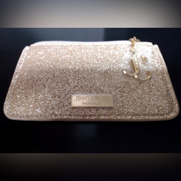 NWOT Jimmy Choo Cosmetic Bag & Charm - Picture 4 of 8